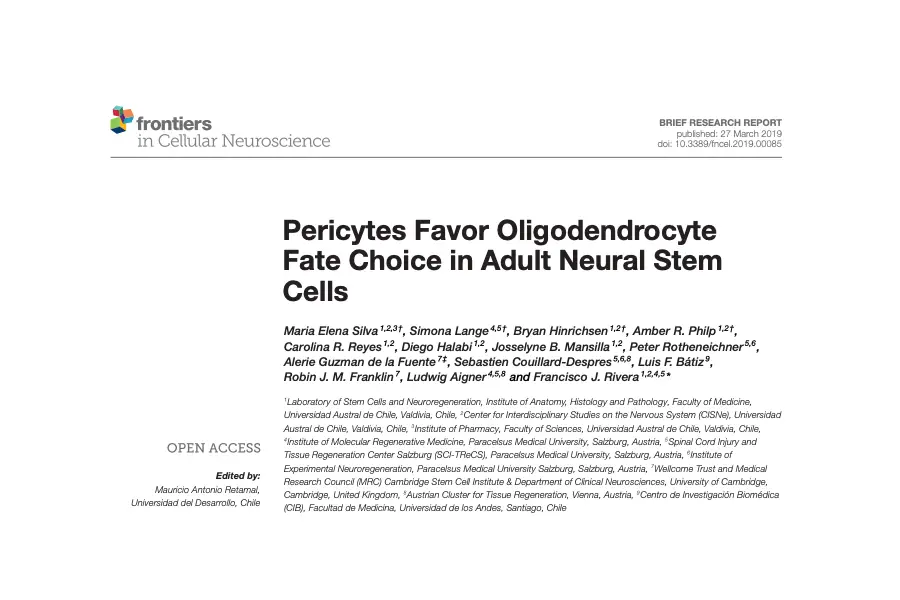 Pericytes Favor Oligodendrocyte Fate Choice in Adult Neural Stem Cells